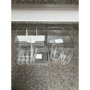 Make‎ Up Cosmetic Clear Plastic Organizer Bundle